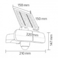 LED світильник фасадний на сонячній батареї автономний Horoz Armor-8 8W 6400K 072-001-0008-010