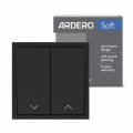 Выключатель для жалюзи Ardero EV152-B Soft двухклавишный черный 9080