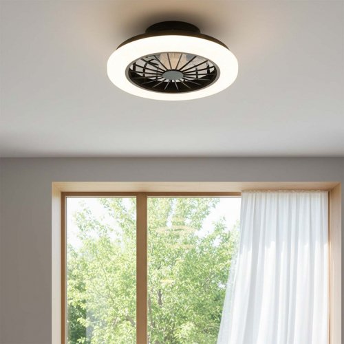 LED светильник накладной Goldlux Ghana с пультом 24W 3000K/4000K/6500K с вентилятором белый 341303