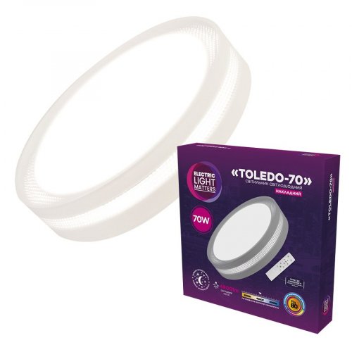 LED светильник ELM TOLEDO 70W 3000-6500К 4900Lm с пультом белый 26-0135