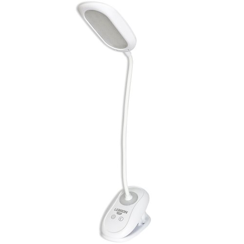 Настільна LED лампа акумуляторна Lebron L-TL-7506WH гнучка 5W 3000-6500K білий 15-13-52