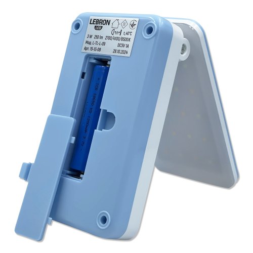 Настільна LED лампа акумуляторна Lebron L-TL-L-09 3W 3000-4100-6500К 15-13-09