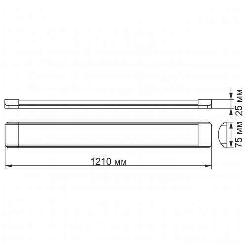 Линейный LED светильник Videx 36W 5000K IP40 1200мм VL-BN-36125