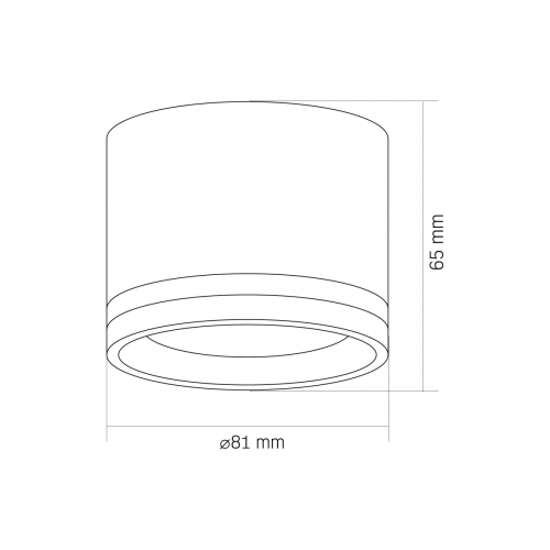 Cветильник накладной Videx под лампу GX53 IP20 черный VL-SPF35A-B