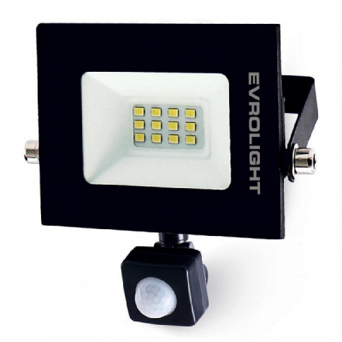 Світлодіодний прожектор з датчиком руху EVROLIGHT EV-10D 10W 6400K IP65 000056748