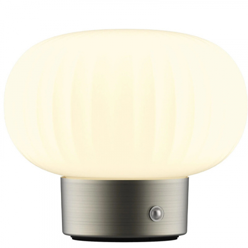Настільна LED лампа Goldlux Latte 1.8W аккумуляторная 2700K IP20 срібло 329844