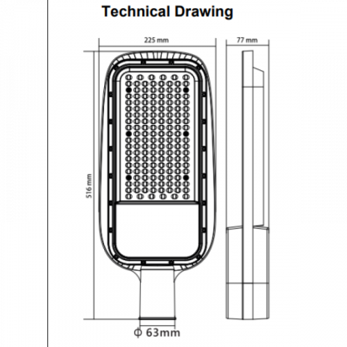Уличный LED светильник Horoz TEXAS-150 150W 6400K 074-012-0150-030