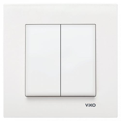 Выключатель 2-ух клавишный Viko Karre белый (90960002)