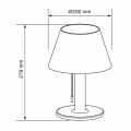 Настільна LED лампа Goldlux Viola акумуляторна вулична 4000K IP44 на сонячній батареї срібло 325457