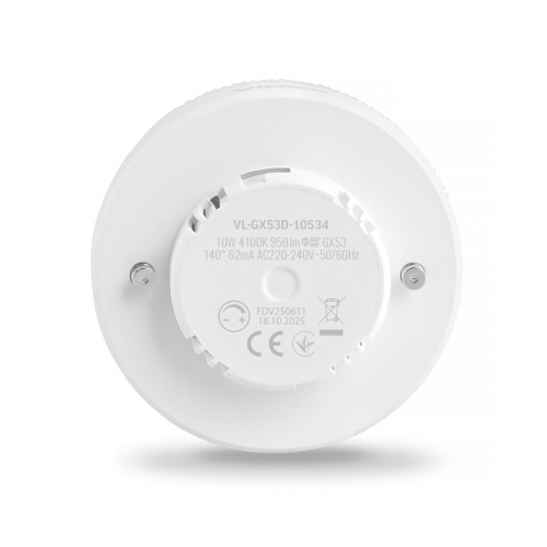 Світлодіодна LED лампа Videx 10W GX53D 4100K VL-GX53D-10534