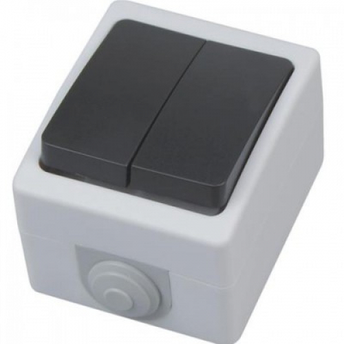 Выключатель Horoz ATOM IP54 накладной 2 кл 112-100-0006-010
