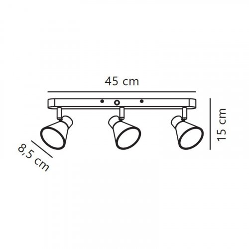 Світильник накладний Nordlux спот Eik під лампи 3xGU10 IP20 поворотний білий 45780101