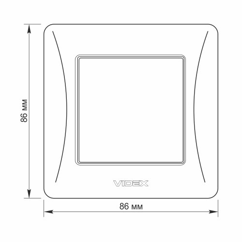 Выключатель Videx Binera черный графит 1кл VF-BNSW1-BG