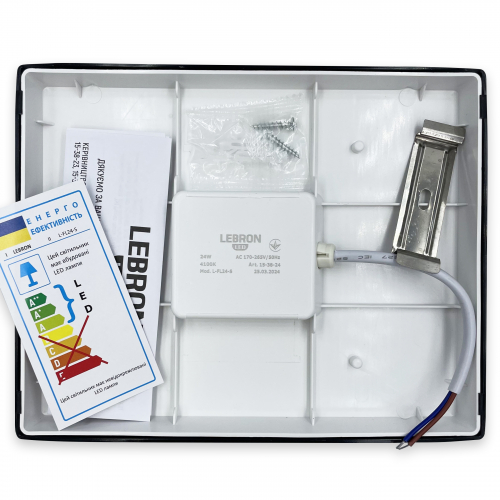 LED світильник настінно-фасадний Lebron L-FL24-S 24W 4100K IP65 15-38-24-1