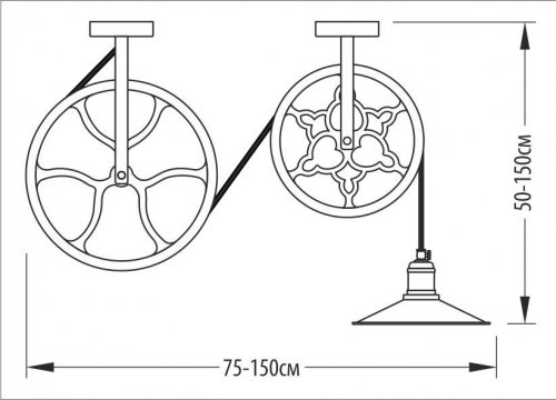 Підвісний світильник 2 колеса PikArt 94