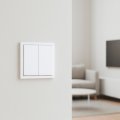 Выключатель Ardero EV112V-W Soft двухклавишный белый 8686