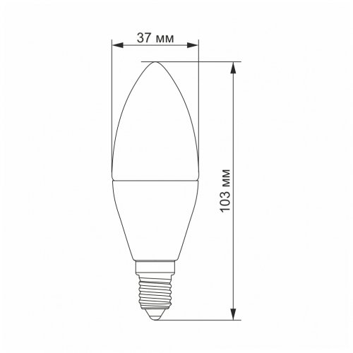 LED лампа Videx C37e 7W E14 3000K VL-C37e-07143
