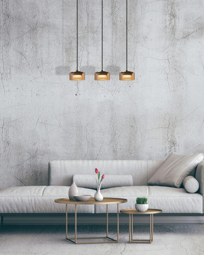 Подвесной светильник Goldlux Ofelia GX53 4000K янтарный 331298