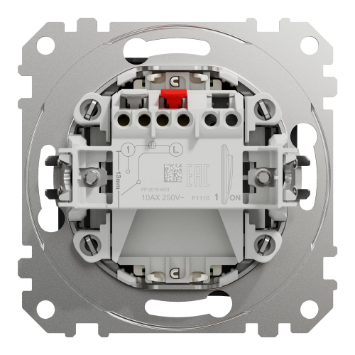 Выключатель одноклавишный Schneider Sedna Design IP20 с подсветкой черный SDD114101L