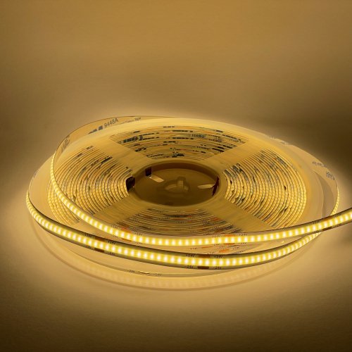 LED стрічка OEM COB 320шт/м 10W/м 24V 8мм IP33 (3000-3500К) 10 метрів ST-24-8-COB-320-WW 27340