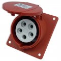 Розетка силова промислова TP Electric 5x16A 3P+N+PE із заземленням кутова 60-40-83