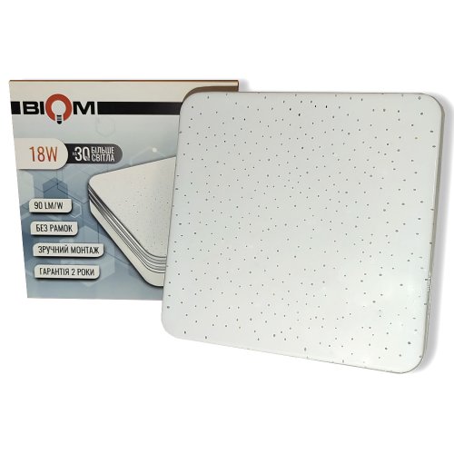 LED светильник Biom 18W 5000К IP33 квадрат декор BYS-02-18-5 22154