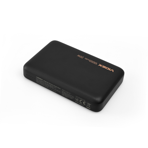 Портативное зарядное устройство (повербанк) Videx 10000mAh PD20W с беспроводной зарядкой Black VPB-331-B