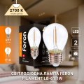 Світлодіодна LED лампа Feron Filament LB-61 1W E27 2700K (81053) 9037