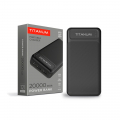 Портативний зарядний пристрій (повербанк) TITANUM 913 Black 20000mAh TPB-913-B