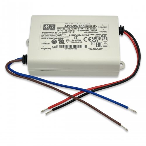 Блок питания драйвер Mean Well 35W 15~50V 700mA APC-35-700