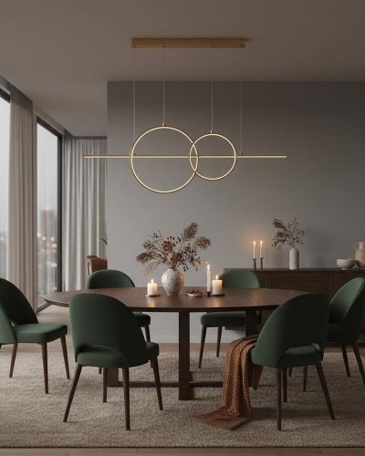 LED світильник підвісний Goldlux Laura 42W 4000K золото 331809