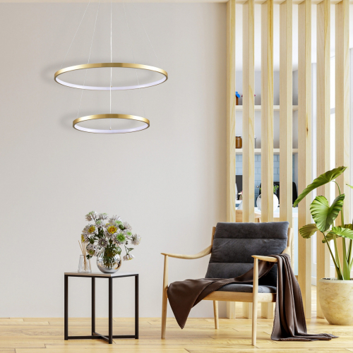 Люстра Goldlux Lea LED 2x35W 4000K золото 329189 Люстра Goldlux Lea LED 2x35W 4000K золото 329189