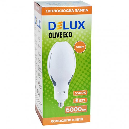 LED лампа DELUX OLIVE 60W E27 6500K 90023329