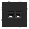Розетка Ardero ER152PC-B Soft двойная компьютерная черная 8646 Розетка Ardero ER152PC-B Soft двойная компьютерная черная 8646