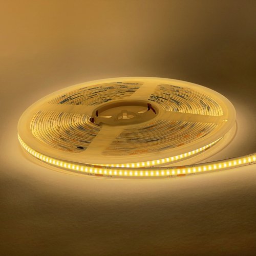 LED стрічка OEM COB 320шт/м 10W/м 24V 8мм IP33 (3000-3500К) 10 метрів ST-24-8-COB-320-WW 27340