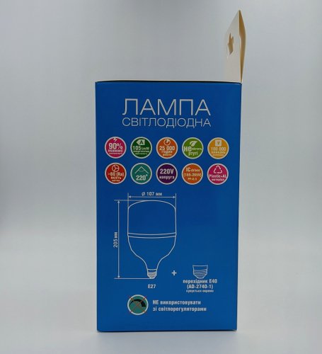 Світлодіодна LED лампа 40W E27 6500К Biom HP-40-6 15454