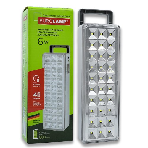 LED светильник Eurolamp аккумуляторный 6W 6500K IP20 EM-30SMD/6W