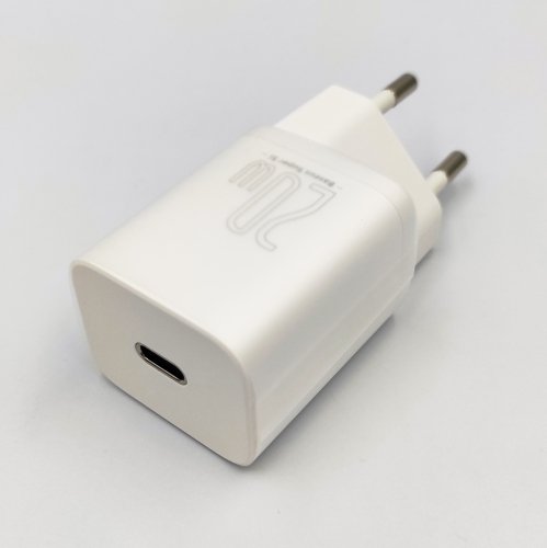 Сетевое зарядное устройство Baseus Super Si Quick Charger 1C 20W White с кабелем Type-C/iP 1m TZCCSUP-B02