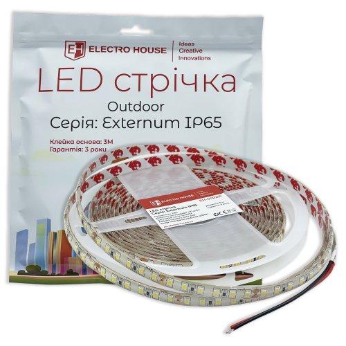 LED лента ElectroHouse Externum IP65 SMD2835 120шт/м 12W/м 24V 4500K EH-STR2IP
