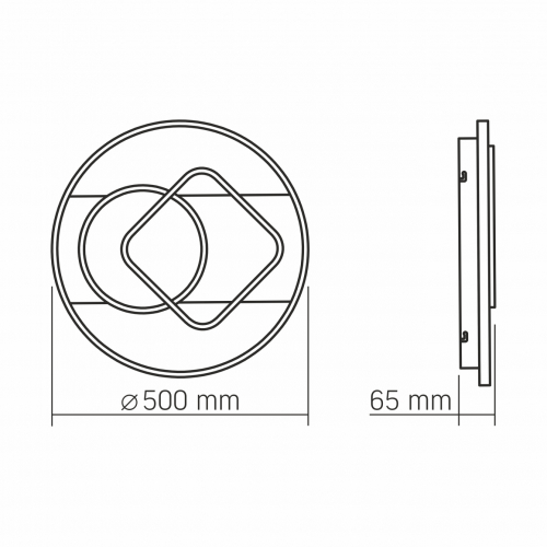 LED світильник Videx DECORA 50W 2700/4000/6000K білий VL-CLD-999-TT