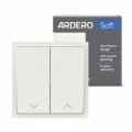 Выключатель для жалюзи Ardero EV152-W Soft двухклавишный белый 9079