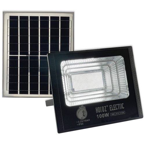 Світлодіодний LED прожектор на сонячній батареї Horoz TIGER 100W 6400К IP65 068-012-0100-010