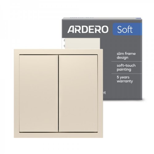 Выключатель Ardero EV112V-C Soft двухклавишный шампань 8726