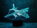 3D світильник "Літак 4" з пультом+адаптер+батарейки (3ААА) 09-043