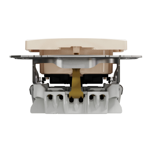 Розетка Schneider Sedna Design с заземлением и шторками IP20 бежевая SDD112022