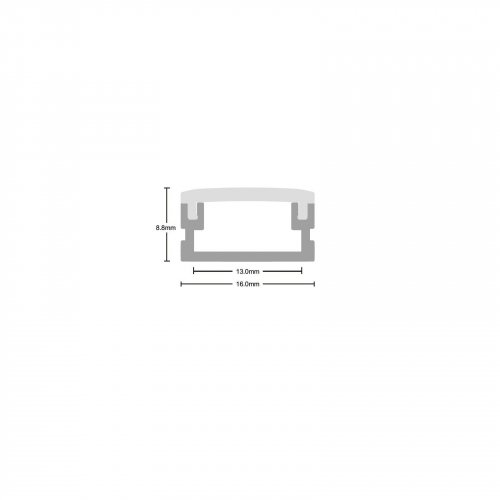 Комплект LEDBOX S профиль накладной алюм. анод LP-SL191 + рассеиватель матовый 15447