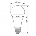 LED лампа аккумуляторная Titanum A68 10W E27 4000K TL-EMA68-10274