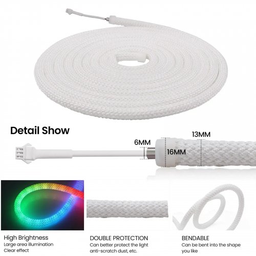 Светодиодный неон Prolum KIT SMD3535 D13 50шт/м 5W/м IP68 5V RGB 150008