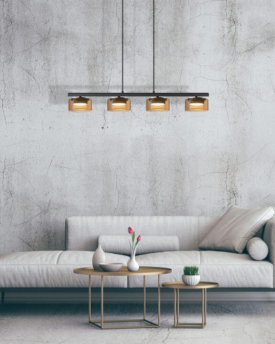 Подвесной светильник Goldlux Ofelia GX53 4000K янтарный 331311