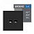 Розетка Ardero ER152PC-B Soft двойная компьютерная черная 8646